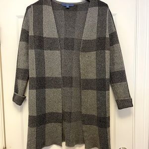 Apt 9 black, grey plaid sweater